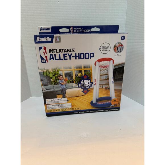 Franklin Sports NBA Alley-Hoop Kids Inflatable Toy Basketball Hoop Set new - Picture 4 of 5
